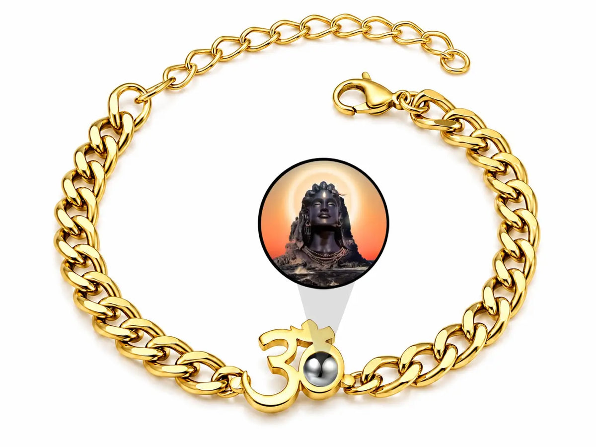 Om Bracelet - Adiyogi Photo Inside