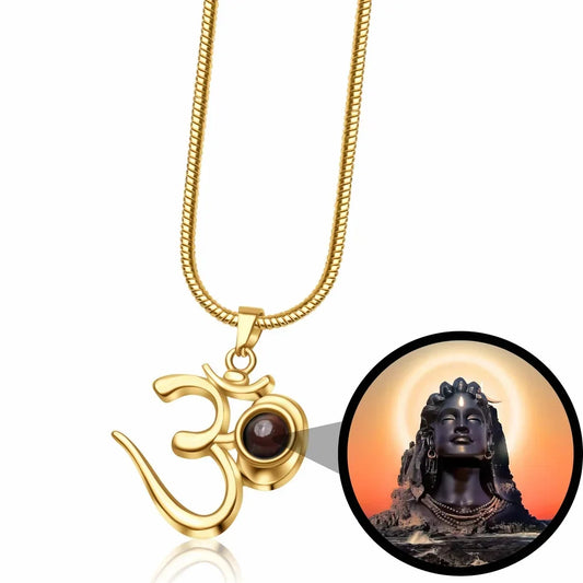 OM Pendant – Adiyogi Photo Inside